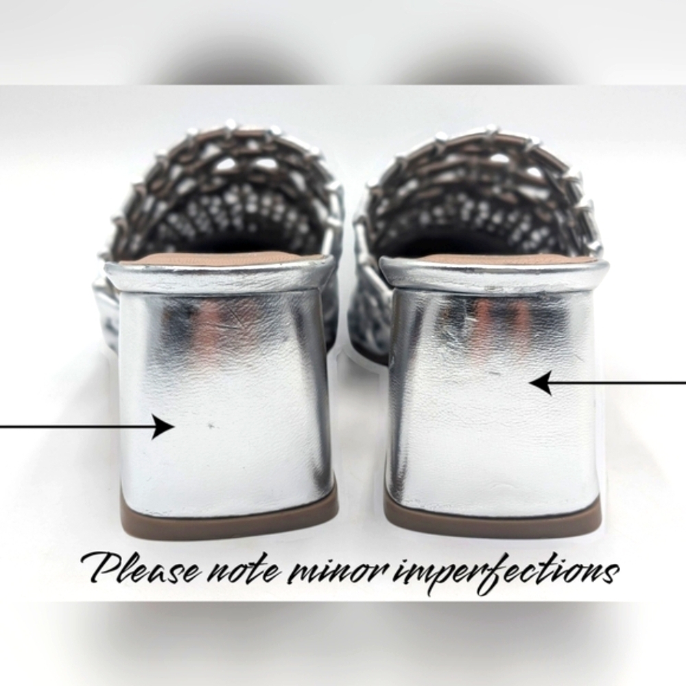 Matisse Lexie Silver Woven Mule Size 10 - Picture 16 of 17
